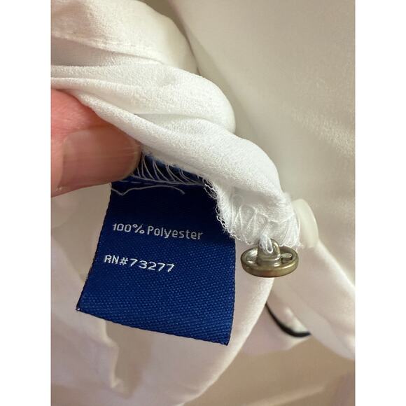 APT.9 White Button Down Blouse with Black Piping | Size XS - Picture 4 of 5
